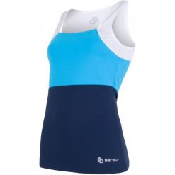 Topy sportowe damskie: Sensor Koszulka Termoaktywna Na Ramiączkach Infinity Blue/White S