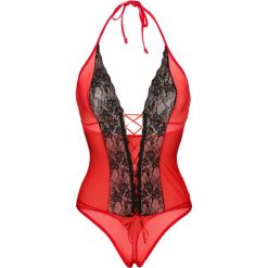 Body i gorsety: Body ze stringami "ouvert" bonprix czarno-czerwony