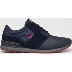 Levi's - Buty NY Runner II. Niebieskie sneakersy męskie Levi's®, ze skóry, na sznurówki. W wyprzedaży za 199,90 zł.