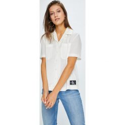 Calvin Klein Jeans - Koszula. Białe koszule body damskie marki Calvin Klein Jeans, s, z bawełny, casualowe. Za 359,90 zł.
