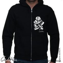 Zaplątanie - bluza rozpinana unisex. Czarne bluzy damskie Pakamera, m, z kapturem. Za 149,00 zł.