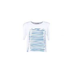 T-shirty z krótkim rękawem Petit Bateau FIXERA. Białe t-shirty damskie Petit Bateau, s, bez wzorów, bez kołnierzyka. Za 64,50 zł.