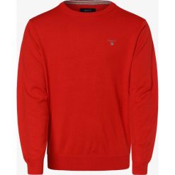 Gant - Sweter męski, czerwony. Czerwone swetry męskie GANT, m, z haftami, z bawełny. Za 449,95 zł.