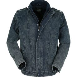 Rock Rebel by EMP Motorcycle Man Kurtka niebieski. Niebieskie kurtki męskie marki Rock Rebel by EMP, l, z aplikacjami, rockowe, bez kaptura. Za 99,90 zł.