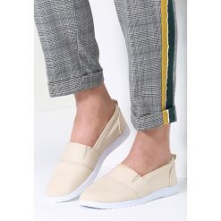 Trampki damskie slip on: Beżowe Slip On In The Middle