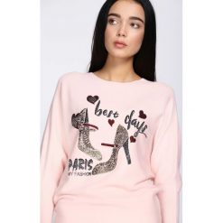 Różowy Sweter Perfect Day. Różowe bez kategorii Born2be, xl, z aplikacjami. Za 69,99 zł.