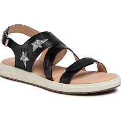 Sandały GEOX - J S.Rebecca G. A J02BLA 085BC C9999 S Black. Czarne klapki damskie Geox, ze skóry, bez zapięcia. W wyprzedaży za 179,00 zł.