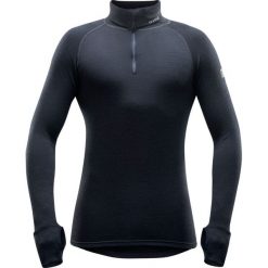 Devold męska bluzka Expedition Man Zip Neck, Black, L. Czarne koszulki męskie termoaktywne Devold, m, bez wzorów, z długim rękawem. Za 345,00 zł.