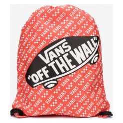 Vans Benched Gymsack Czerwony Pomarańczowy. Czerwone plecaki damskie Vans, bez wzorów, z poliesteru. Za 51,95 zł.