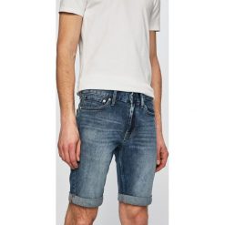 Calvin Klein Jeans - Szorty jeansowe. Niebieskie spodenki i szorty męskie Calvin Klein Jeans, s, bez wzorów, z elastanu, casualowe. Za 299,90 zł.
