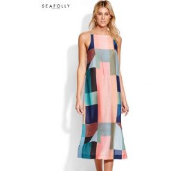 Jedwabna sukienka plażowa Seafolly Modern Art 53585-DR. Sukienki damskie Seafolly, na plażę, s, bez wzorów, z jedwabiu, bez kołnierzyka, bez rękawów. Za 487,00 zł.