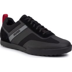 Sneakersy HUGO - Matrix 50407638 10216494 01 Black 009. Czarne sneakersy męskie HUGO, na co dzień, bez wzorów, z zamszu, eleganckie, bez zapięcia. Za 749,00 zł.