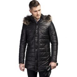 Kurtka CIPRIANO SKCS000044. Czarne kurtki męskie pikowane Giacomo Conti, na jesień, m, ze skóry. Za 2499,00 zł.