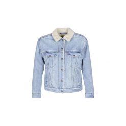 Kurtki jeansowe Levis EX-BF SHERPA TRUCKER. Niebieskie kurtki damskie Levi's®, s, bez wzorów, z jeansu, bez kaptura. Za 619,00 zł.