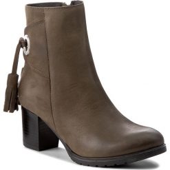 Botki SERGIO BARDI - Aversa FW127254417AG 404. Zielone botki damskie na obcasie marki Sergio Bardi, z nubiku. W wyprzedaży za 239,00 zł.