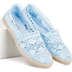 Espadryle damskie: Niebieskie koronkowe espadryle Seastar