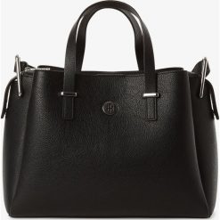 Tommy Hilfiger - Damska torebka na ramię – TH Core Satchel, czarny. Czarne torebki klasyczne damskie TOMMY HILFIGER, w paski, na ramię, duże, bez dodatków. Za 749,95 zł.