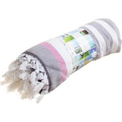 Kąpielówki męskie: Fouta „Atmosphère” w kolorze szaro-białym – 160 x 90 cm
