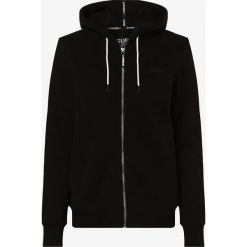 Superdry - Damska bluza rozpinana, czarny. Czarne bluzy damskie Superdry, l, z nadrukiem, z gumy, bez rękawów, bez kaptura. Za 379,95 zł.
