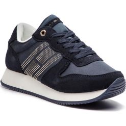 Sneakersy TOMMY HILFIGER - Sparkle Satin City Sneaker FW0FW03991 Midnight 403. Półbuty damskie TOMMY HILFIGER. W wyprzedaży za 239,00 zł.