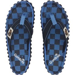 Gumbies - Japonki Islander Blue Checker. Niebieskie kapcie męskie Gumbies, z bawełny. W wyprzedaży za 89,90 zł.