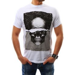 T-shirty męskie z nadrukiem: T-shirt męski z nadrukiem biały (rx2303)