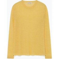 Sweter "Rimofield" w kolorze żółtym. Żółte swetry damskie American Vintage, s, bez wzorów, z wiskozy, bez rękawów, bez kaptura. W wyprzedaży za 150,95 zł.