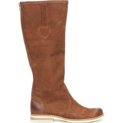 Kozaki - skóra naturalna - model 127 - kolor brązowy przecierka. Pomarańczowe kozaki damskie Zapato, na co dzień, na lato, z jeansu, klasyczne, z okrągłym noskiem, przed kolano, bez obcasa, na płaskiej podeszwie, na zamek. W wyprzedaży za 366,75 zł.