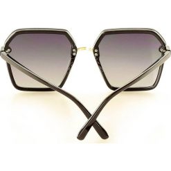Geometryczne okulary przeciwsłoneczne mazzini hexagon look czarny. Czarne okulary przeciwsłoneczne damskie LOOKS STYLE EYEWAER. W wyprzedaży za 64,90 zł.