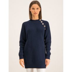 Sukienka dzianinowa Elisabetta Franchi AM-72S-97E2-V299. Niebieskie sukienki damskie Elisabetta Franchi, s, bez wzorów, z wełny, bez kołnierzyka, bez rękawów. W wyprzedaży za 899,00 zł.