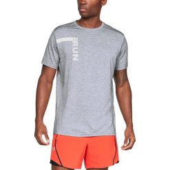 Under Armour Run Tall Koszulka Szary. Szare podkoszulki męskie Under Armour, m, bez wzorów, z poliesteru, z krótkim rękawem. Za 171,95 zł.