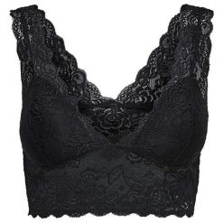 ONLY Biustonosz z Lace damska Chloe Noos Acc Black (rozmiar L). Czarne biustonosze ONLY, bez wzorów, z koronki. W wyprzedaży za 56,00 zł.
