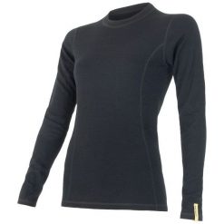 Sensor Koszulka Termoaktywna Z Długim Rękawem Double Face Merino Wool W Black Xl. Czarne bluzki sportowe damskie marki Sensor, xl, z długim rękawem, outdoorowe. Za 215,00 zł.