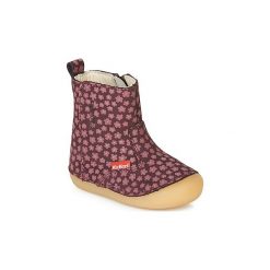 Kozaki Dziecko Kickers SOCOOL. Czerwone kozaki dziewczęce Kickers, bez wzorów, bez obcasa. Za 239,00 zł.