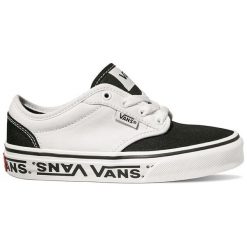 Vans Tenisówki Yt Atwood Sidewall Logo Czarny/Biały 31. Czarne buty chłopięce sportowe Vans, z napisami, eleganckie, bez zapięcia. Za 165,00 zł.