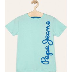 Pepe Jeans - T-shirt dziecięcy WALDO 128-180 cm. Niebieskie t-shirty chłopięce Pepe Jeans, z nadrukiem, z bawełny, bez rękawów. Za 79,90 zł.