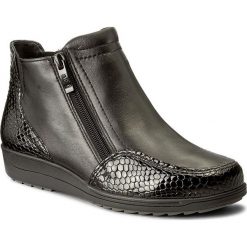 Botki ARA - 12-46307 Szwarz. Czarne buty zimowe damskie marki ara, z lakierowanej skóry. W wyprzedaży za 319,00 zł.