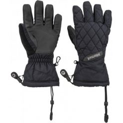 Marmot Wm's Moraine Glove Black M. Czarne rękawiczki damskie marki Marmot, na zimę, bez wzorów. W wyprzedaży za 169,00 zł.