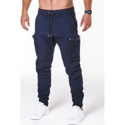 SPODNIE MĘSKIE JOGGERY P706 - GRANATOWE. Niebieskie joggery męskie marki Ombre Clothing, s. Za 99,00 zł.