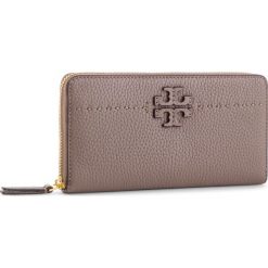 Duży Portfel Damski TORY BURCH - Mcgraw Continental Wallet 41847 Silver Maple 963. Brązowe portfele damskie Tory Burch, ze skóry. Za 829,00 zł.