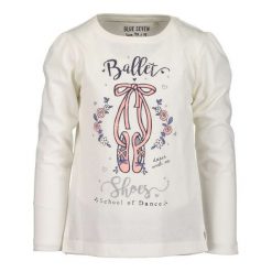 Blue Seven Koszulka Dziewczęca Ballet 92 Biała. Niebieskie bluzki dziewczęce z nadrukiem marki Blue Seven. Za 45,00 zł.