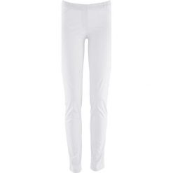 Tregginsy ze stretchem bonprix biały. Białe legginsy bonprix. Za 54,99 zł.