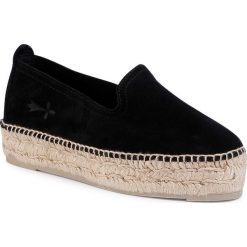 Espadryle MANEBI - Slippers D K 1.0 D0 Black. Czarne espadryle damskie Manebi, bez wzorów, ze skóry, bez obcasa, na płaskiej podeszwie, bez zapięcia. Za 449,00 zł.