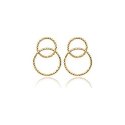 Kolczyki Double. Żółte kolczyki damskie Aleksandra puchacz jewellery, złote. Za 149,00 zł.
