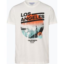 Jack & Jones - T-shirt męski, biały. Białe t-shirty męskie Jack & Jones, xl, z nadrukiem, z bawełny, bez kołnierzyka. Za 59,95 zł.