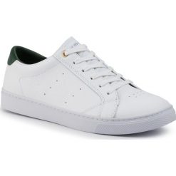 Sneakersy TOMMY HILFIGER - Tommy Lace Up Casual Sneaker FW0FW04528 White/Blackforest 0LE. Białe półbuty damskie TOMMY HILFIGER, ze skóry ekologicznej. W wyprzedaży za 239,00 zł.