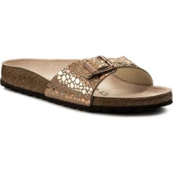 Klapki BIRKENSTOCK - Madrid Bs 1006693 Metallic Stones Cooper. Żółte klapki damskie Birkenstock, bez wzorów, ze skóry ekologicznej, bez obcasa. Za 269,00 zł.