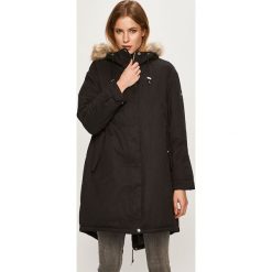 Calvin Klein - Parka. Czarne kurtki damskie Calvin Klein, s, bez wzorów, z bawełny, długie, z kapturem. W wyprzedaży za 849,90 zł.