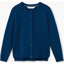 Mango Kids - Kardigan dziecięcy Emma2 104-164 cm. Niebieskie swetry dziewczęce marki Mango Kids, z bawełny. W wyprzedaży za 39,90 zł.