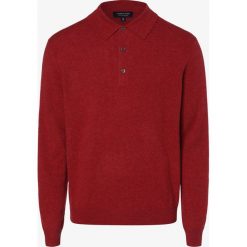 Andrew James - Sweter męski z czystego kaszmiru, czerwony. Czerwone swetry męskie Andrew James, s, bez wzorów, z kaszmiru, sportowe, polo, bez kaptura. Za 599,95 zł.